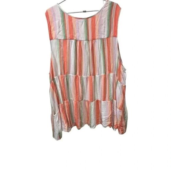 Torrid Rayon Tiered Striped Tank Top  Size  6 - Picture 3 of 4